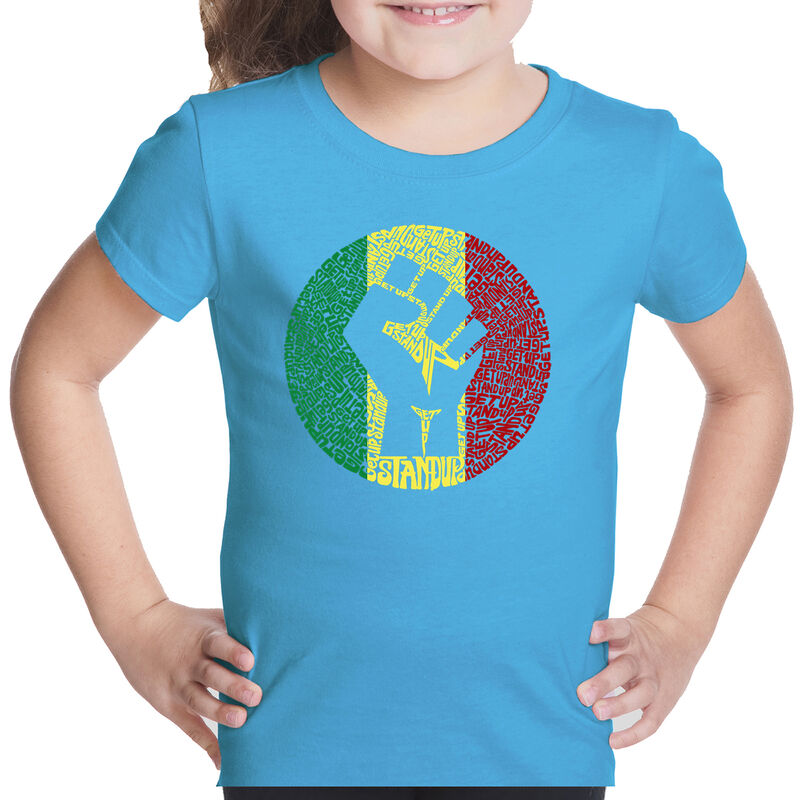 Camiseta Word Art Para Ni&ntilde;a - Get Up Stand Up -... image number null