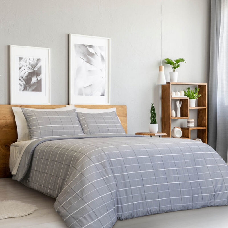 Set Edredón King Size Kaltex Home Boris Grey image number null