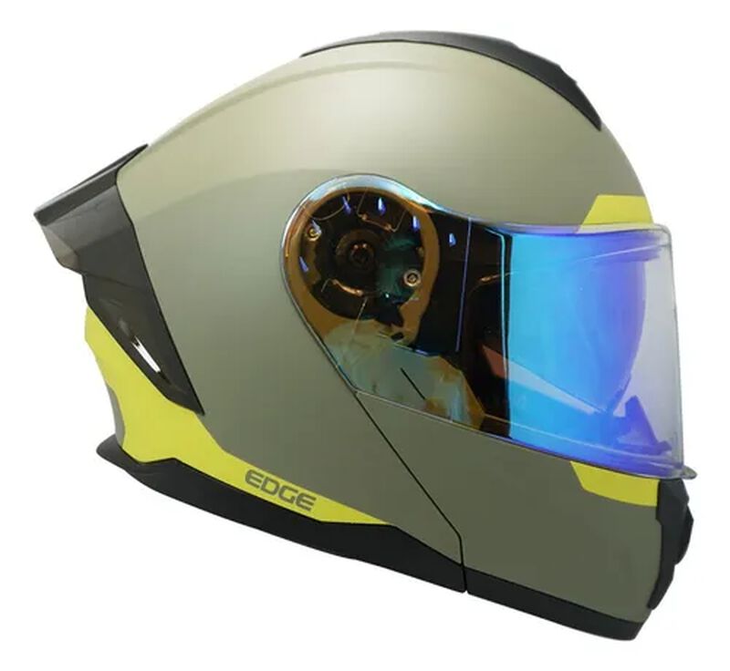 CASCO PARA MOTO VERDE ABATIBLE EDGE DOT/ECE LUZ... image number null