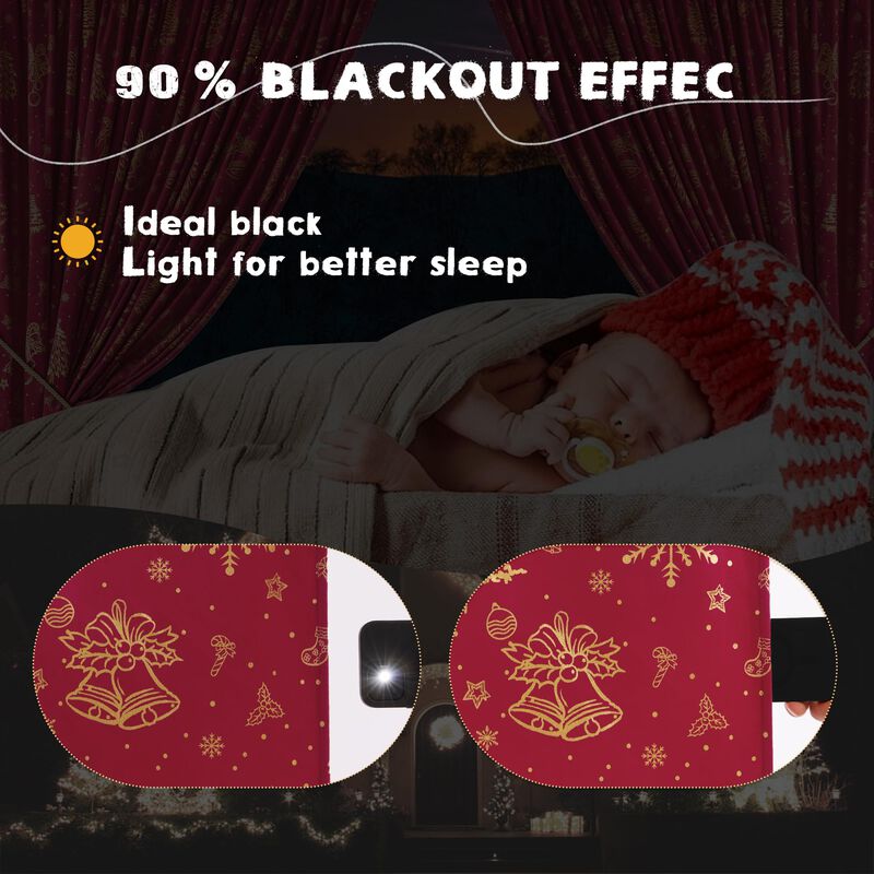 Cortinas Nicetown De Terciopelo Rojo, 213 X 132... image number null
