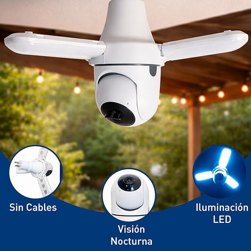 C&aacute;mara de Seguridad WiFi Tipo Foco con Movimien... image number null