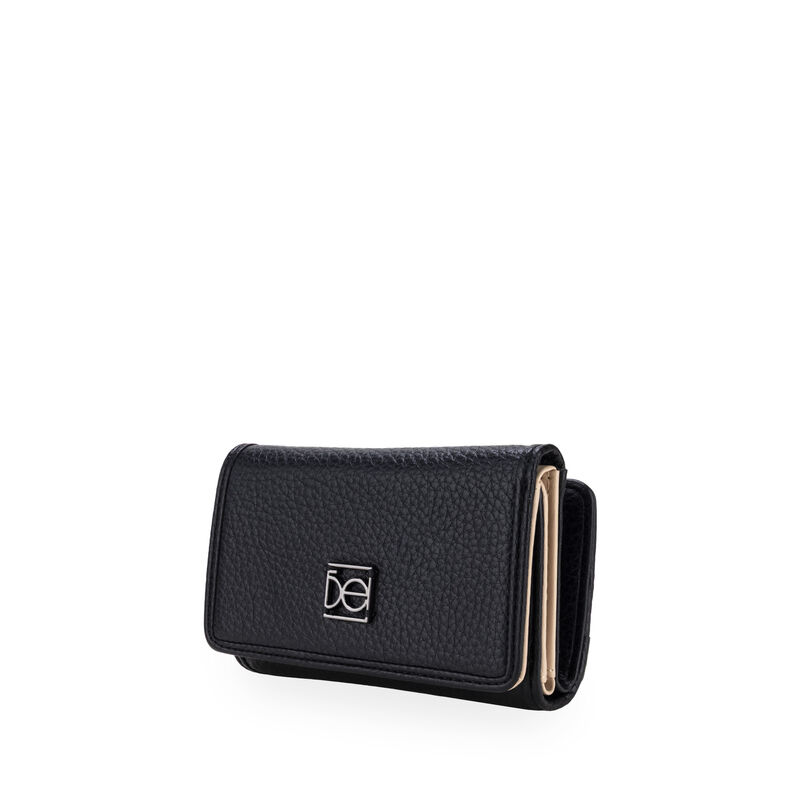 Cartera Hibrida Mediana Con Herraje Color Negro image number null