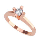 Anillo de Compromiso en Oro Rosa 14K con Circonia -  Talla:7/ M446-14R-CZ-7