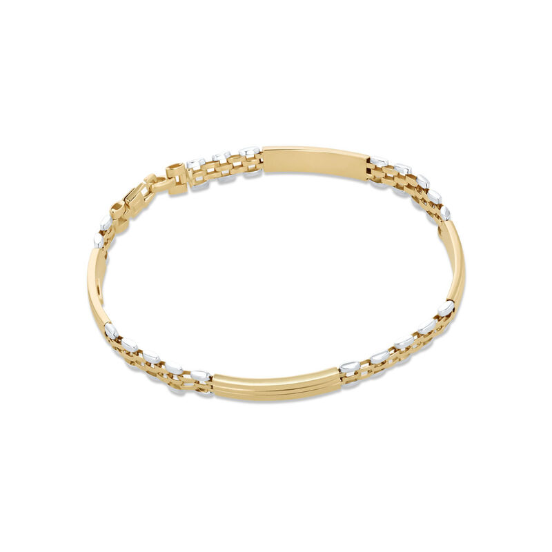 Pulsera De Oro Amarillo Y Blanco 14K Para Cabal... image number null