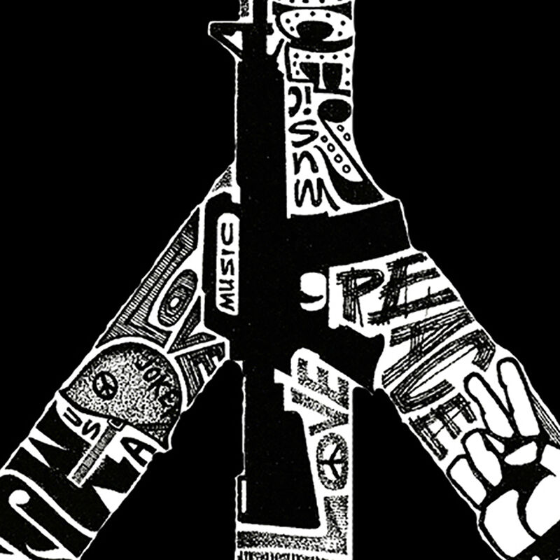 Sudadera Con Capucha Word Art Para Hombre - Paz... image number null