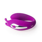 Vibrador Conejo Tipo U 12V Con Control Tuti Morado
