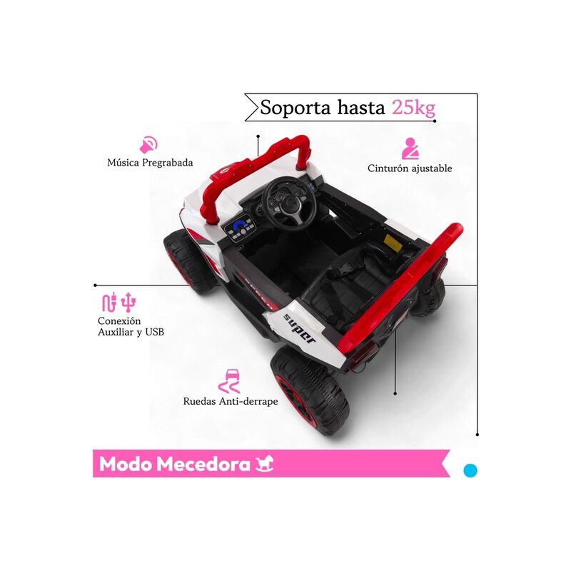 Carro El&eacute;ctrico Infantil 12v Doble Motor &middot; Cont... image number null