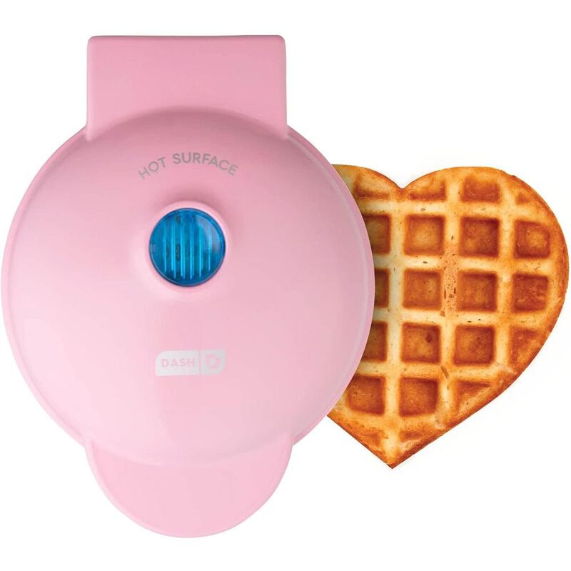 Mini Wafflera de coraz&oacute;n 4 pulgadas, Dash, rosa image number null