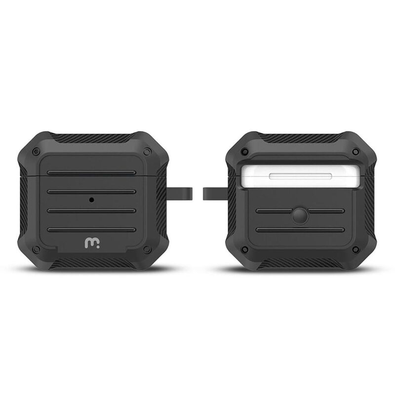 Funda MYBAT carb&oacute;n para AirPods 3 Gen - Negra image number null