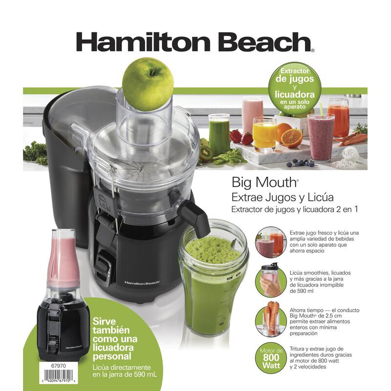 Extractor + Licuadora Hamilton Beach 67970 2 En... image number null