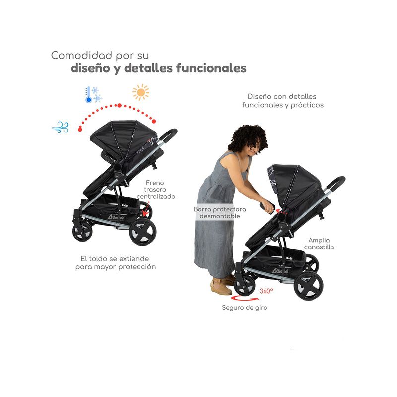 Travel System Eclipse 3en1 D'beb&eacute; Carriola Recl... image number null