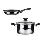 Paquete Magefesa Sart&eacute;n Redondo 24cm + Cacerola 20cm Kasa Granite Noir Metallic Induccion End