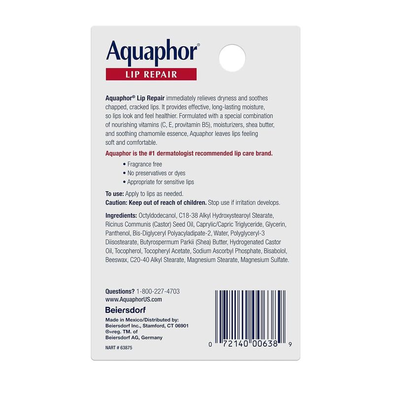 Pomada Reparadora De Labios Aquaphor, Humectant... image number null