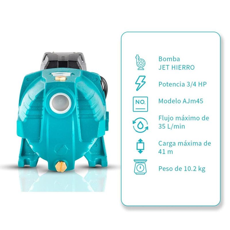 Bomba El&eacute;ctrica Tipo Jet &frac34; Hp image number null