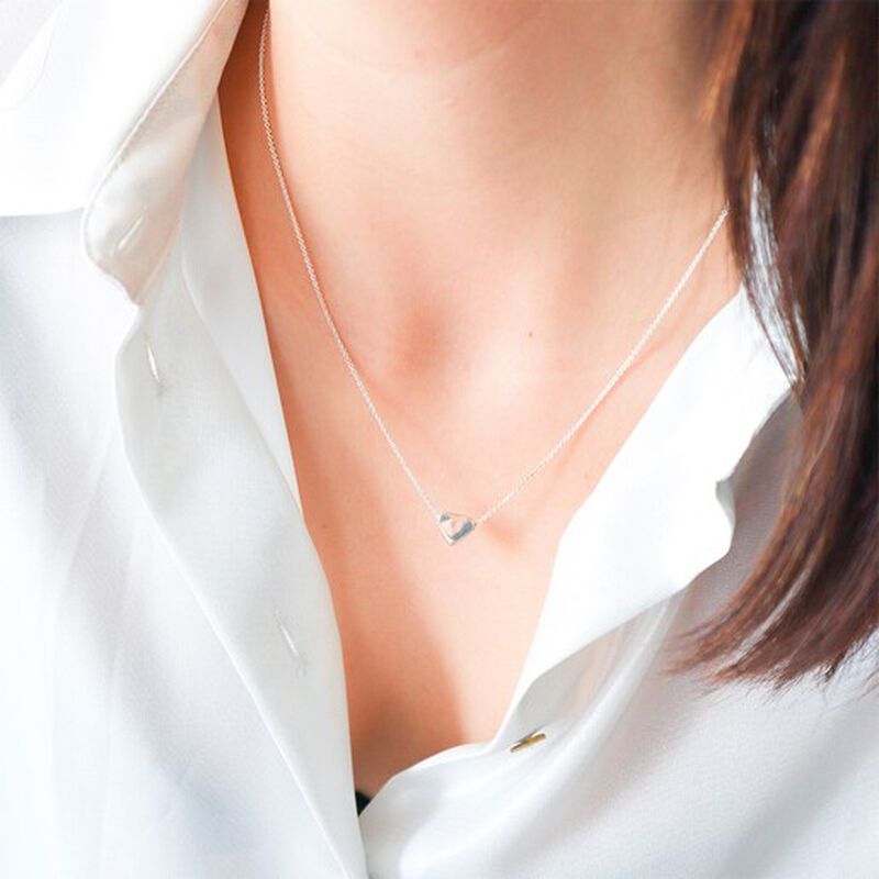 Collar Coraz&oacute;n Maite de Plata con Cadena image number null