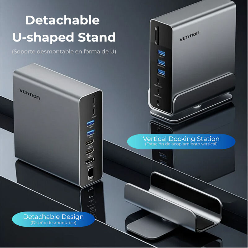 Estaci&oacute;n Hub Docking VENTION 16 en 1 c/USB-C Y ... image number null
