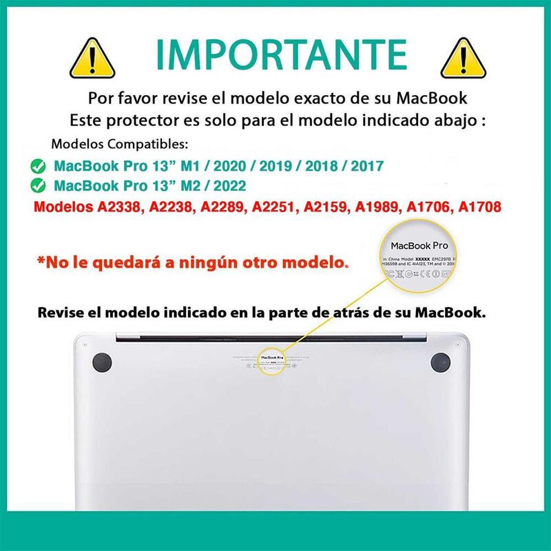 Funda TEKKU para MacBook Pro 13 M1 M2 uso rudo ... image number null