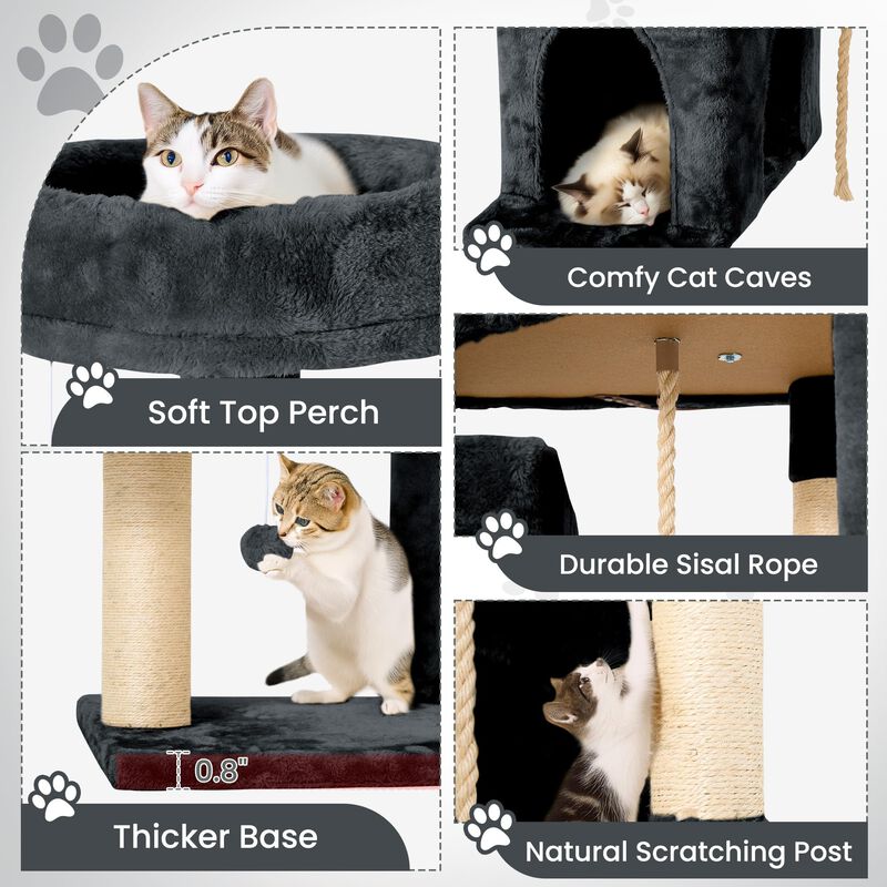 &Aacute;rbol Para Gatos Tscomon 150 cm Multi‑nivel Gri... image number null