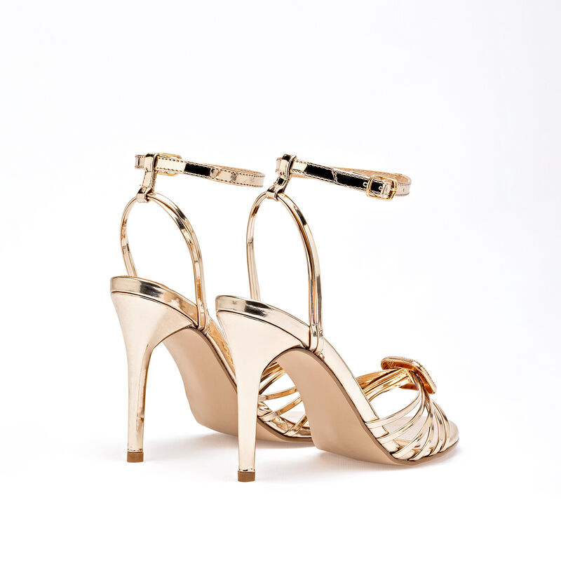 Moramora zapatilla abierta para mujer dorado co... image number null