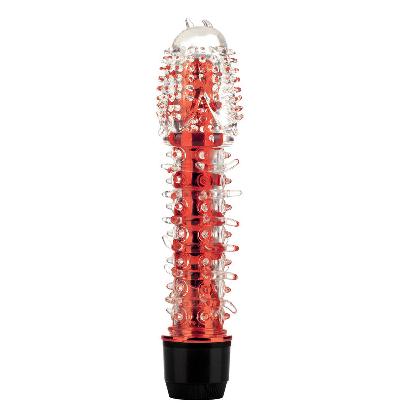 VIBRADOR DE GEL SUAVE TEXTURIZADO ROJO image number null