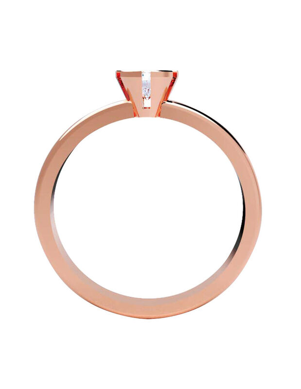 Anillo de Compromiso en Oro Rosa 10K con Circon... image number null