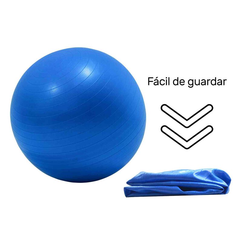 Pelota Pilates Yoga Azul 60 Cm Fitness + Bomba ... image number null