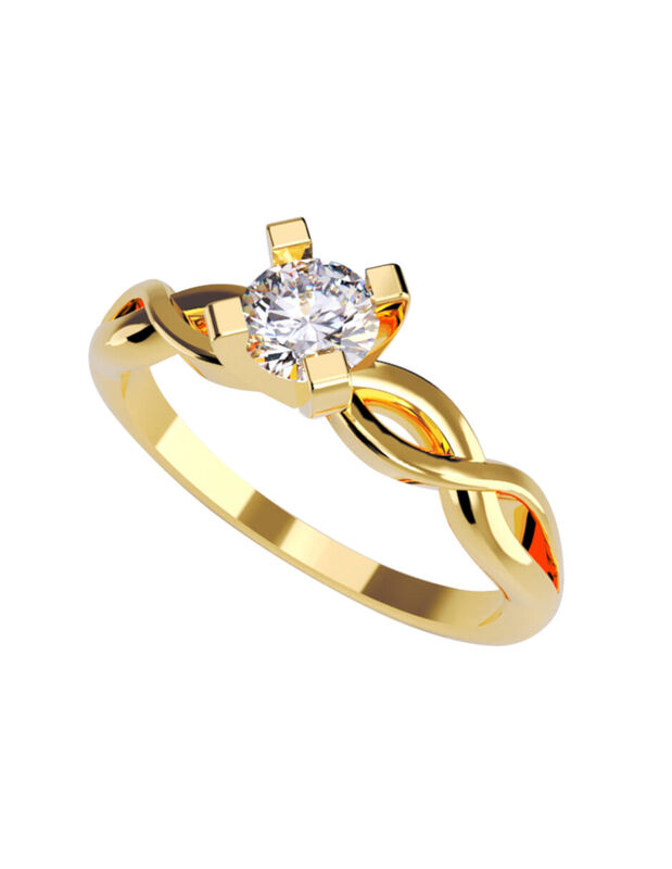 Anillo de Compromiso de 10K con Circonia Talla ... image number null