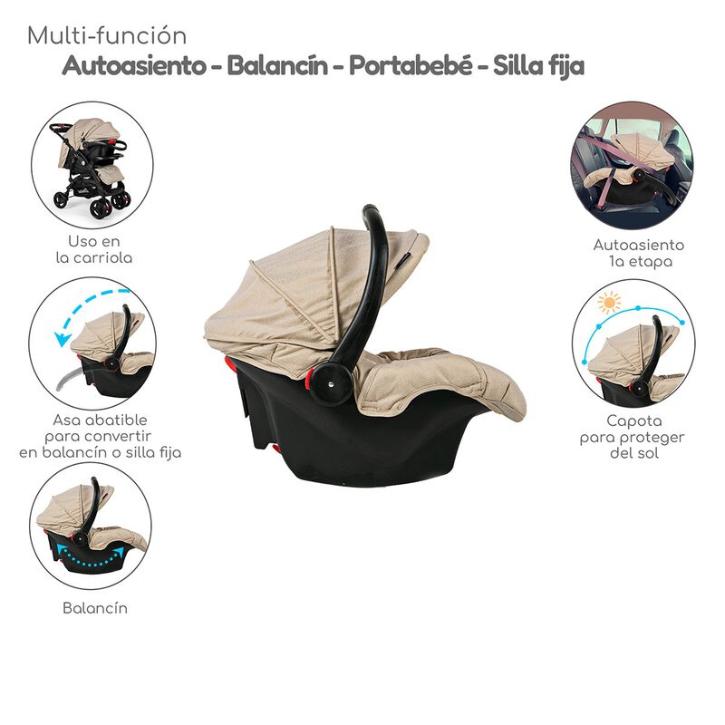 Carriola con Autoasiento Reversible Elite D'Beb... image number null