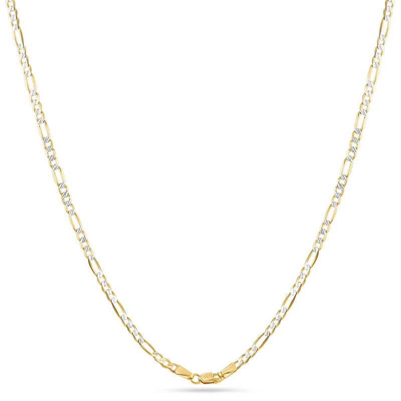 Cadena De Oro Amarillo Con Platinado 14K 3X1 (5... image number null