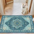 Alfombra De &Aacute;rea Amada Homefurnishing 61x91 Cm Turquesa Lavable