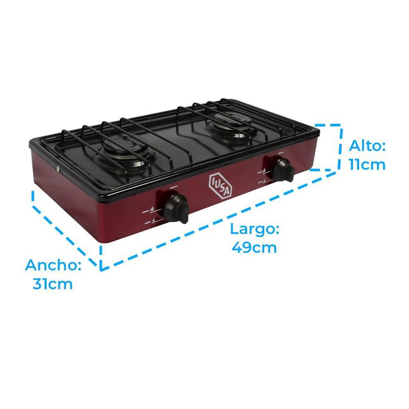 Parrilla A Gas 2 quemadores Caper Vino image number null