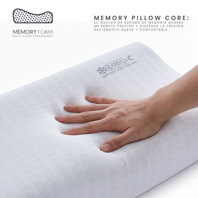 Almohada Memory Foam Ergon&oacute;mica Japandi Comfort... image number null