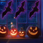 Decoraciones Metálica Halloween con Forma de Murciélago en 3D Realistas