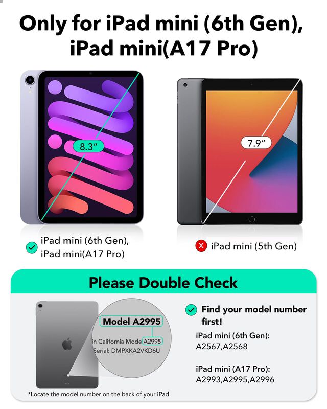 Funda Esr Para Ipad Mini 7 A17 Pro, Ipad Mini D... image number null