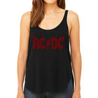 Tank Top Holgado Word Art Para Mujer - AC/DC- Negro