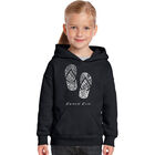 Sudadera Con Capucha Word Art Para Ni&ntilde;a - Beach Bum - Negro