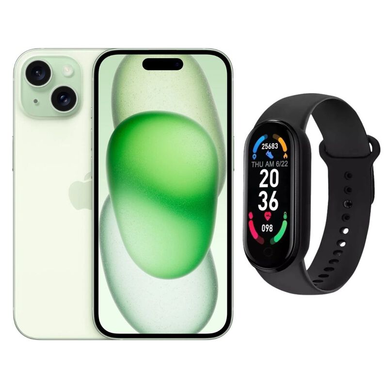 iPhone 15 128GB Verde E-SIM Reacondicionado + B... image number null