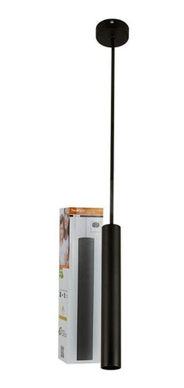 L&aacute;mpara Colgante Aluminio Negro Luz Blanco C&aacute;li... image number null