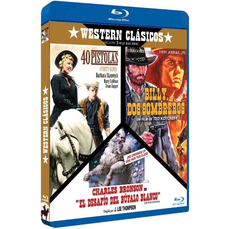 Cl&aacute;sicos Del Oeste 3 Discos Blu-ray: Billy Dos ... image number null