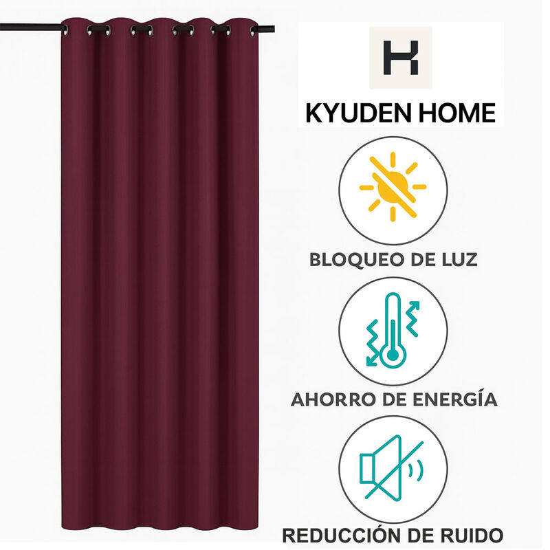 Cortinas Blackout para bloquear luz y ruido Vin... image number null