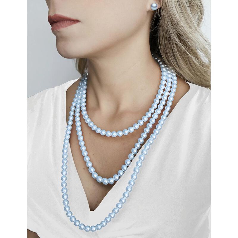 Collar de Mujer Plata .925 Perlas de Cristal Tr... image number null