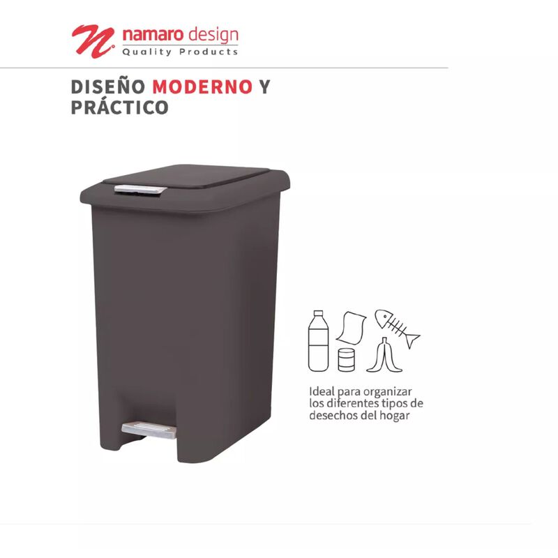 Basurero Con Doble Mecanismo 10l Namaro Design image number null