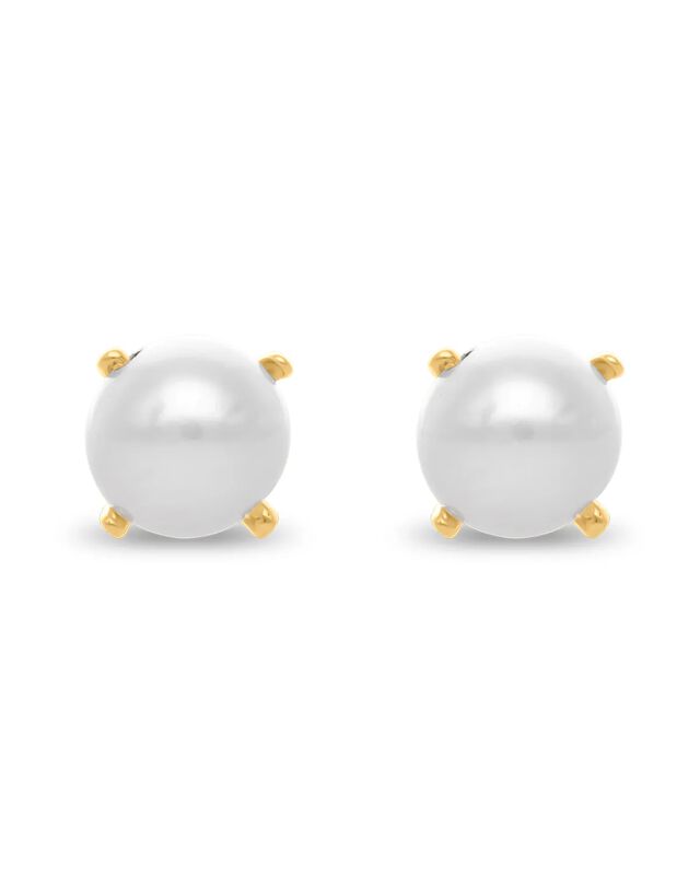 Broqueles De Oro Amarillo 14k Con Perla (6.5 Mm... image number null