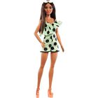 Barbie Fashionista #200, casta&ntilde;a con romper de lunares