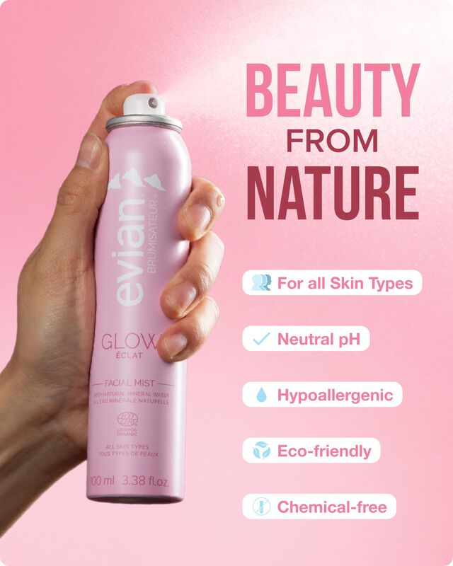 Bruma Facial Evian Glow, Agua Mineral Hidratant... image number null