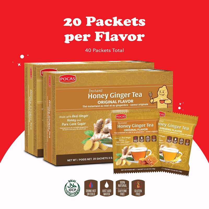 T&eacute; Pocas Jengibre Y Miel &ndash; Pack De 2 (20 Sobres... image number null