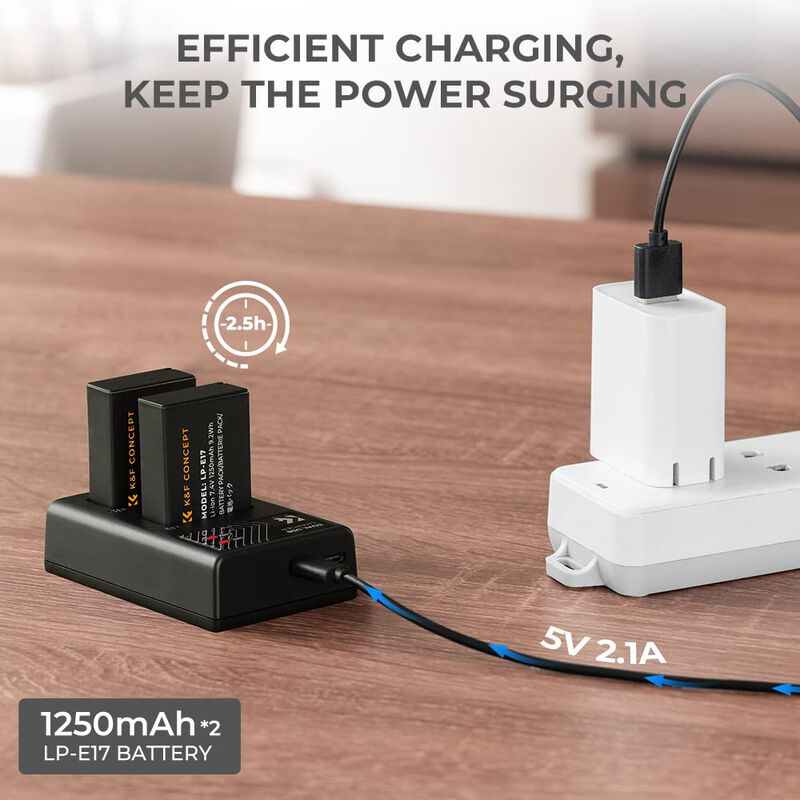 Bater&iacute;a Y Cargador Usb Dual Lp-e17 Para Canon E... image number null