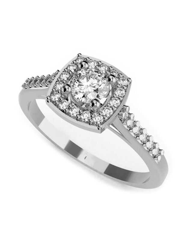 Anillo de Compromiso de 14K con Circonia Talla ... image number null