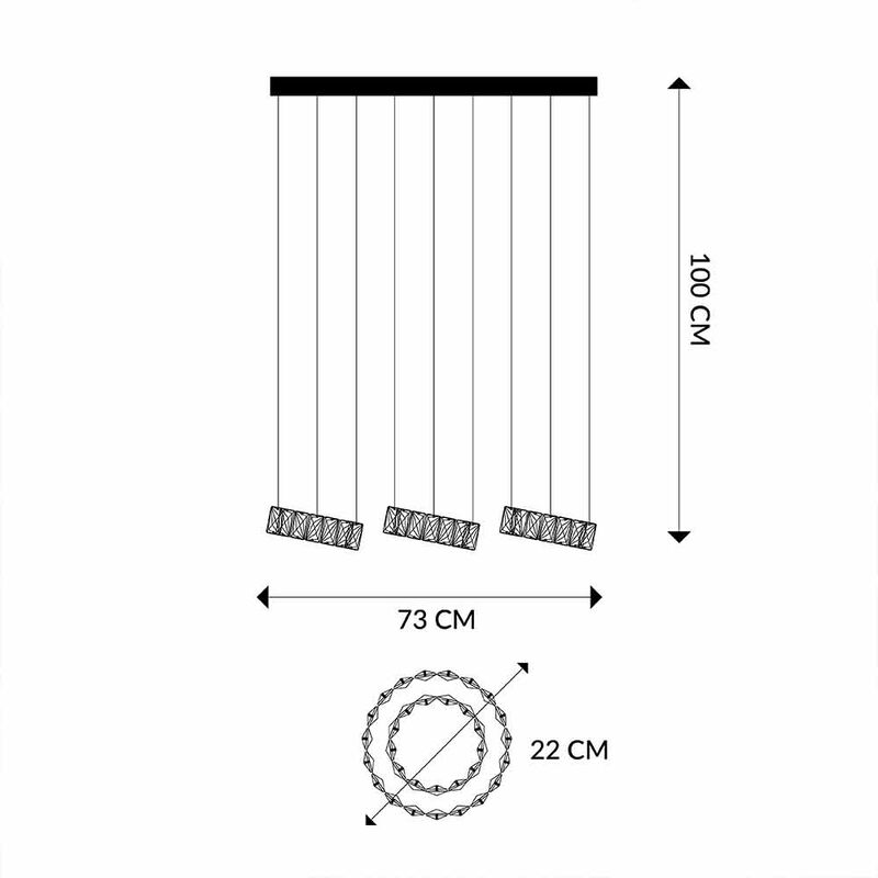 Colgante De Cristal Harlow 030 Mil Luces image number null