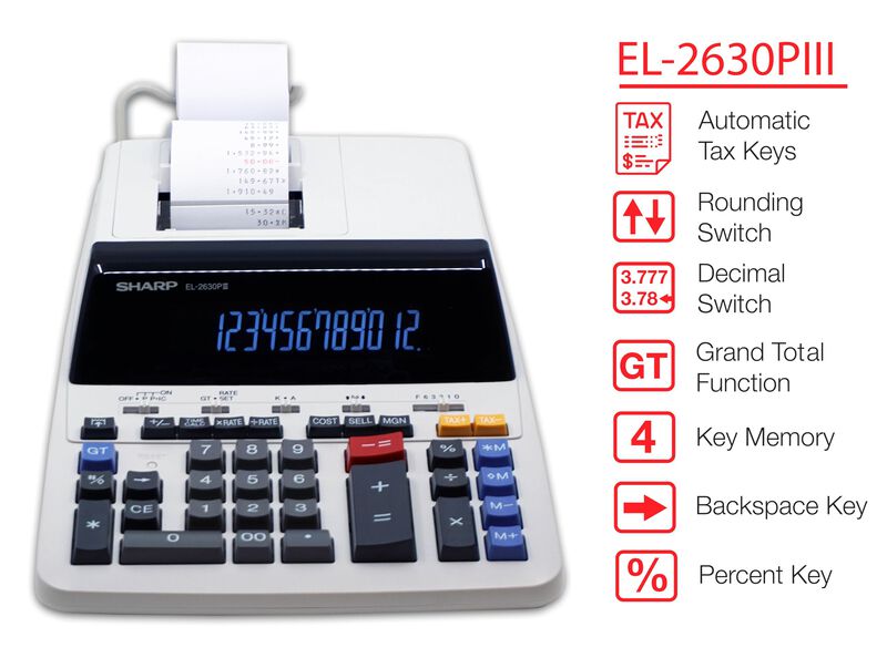 Calculadora De Impresi&oacute;n Sharp El-2630piii De 1... image number null
